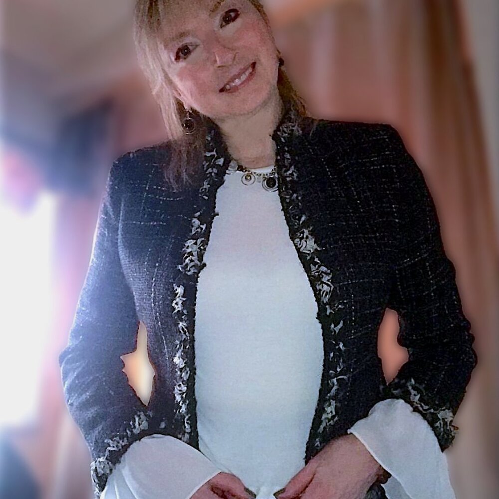 Pretty Vintage Nipon Boutique Jacket in Black/White Plaid with Silk Fringe Trim - Picture 6 of 7
